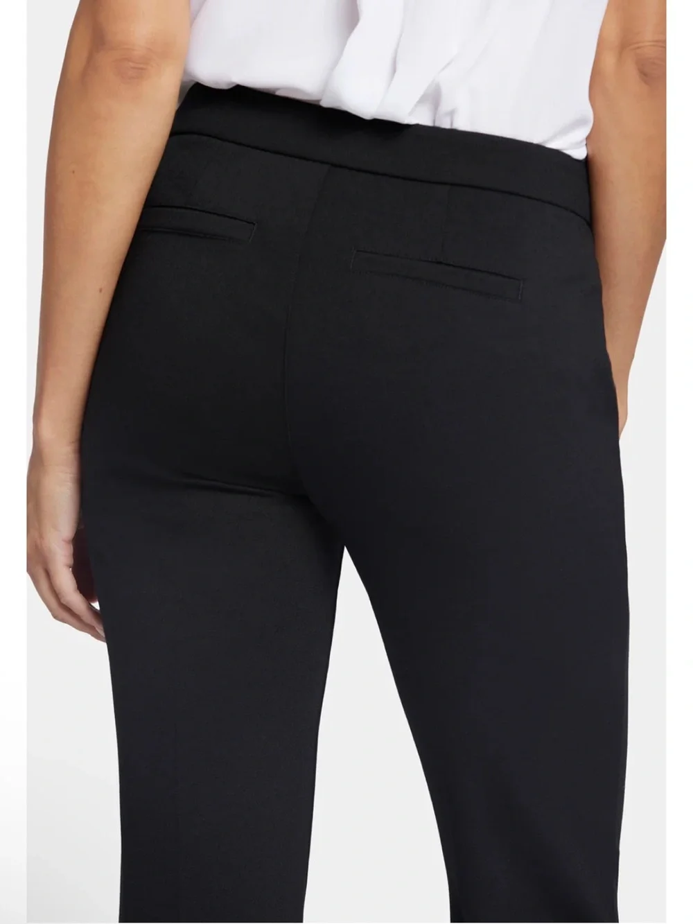 NYDJ Trouser Pants Lift Tuck Technology Black Ponte Knit Bootcut Size 4